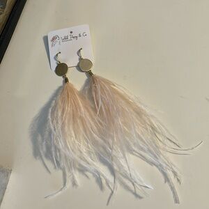 Beautiful boutique store, feather earrings